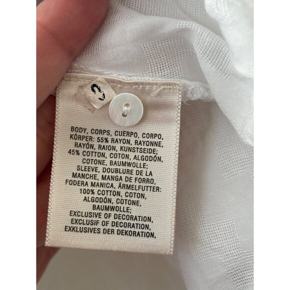 Anthropologie Vanessa Virginia Collaged Lace Ivory Top Embroidered Womens XS - Picture 10 of 15